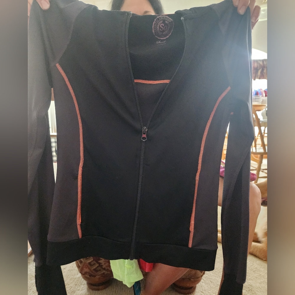 SO Activewear. Size Small, track jacket zip up with hood.